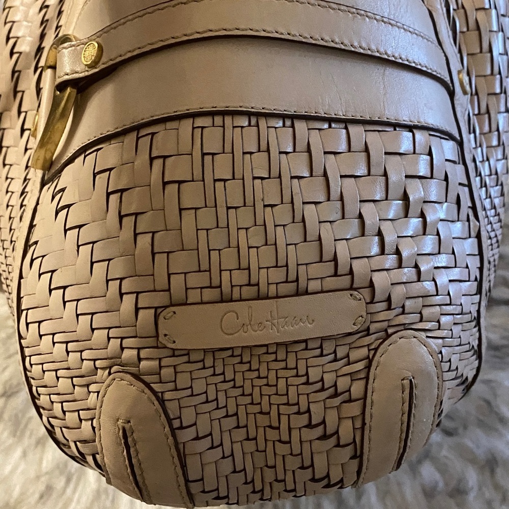 COLE HAAN Genevieve woven Denny satchel/tote bag - Picture 8 of 16